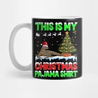 Komodo this is my Christmas pajama shirt - funny Christmas pajama shirt gift Komodo lover - Komodo with Santa hat Christmas shirt Mug